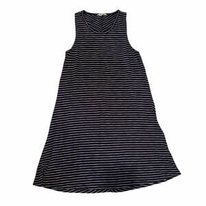 Madewell Navy/White High Point Tank Dress Sz Small